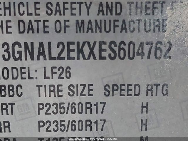 3GNAL2EKXES604762 Chevrolet Captiva Sport 2ls