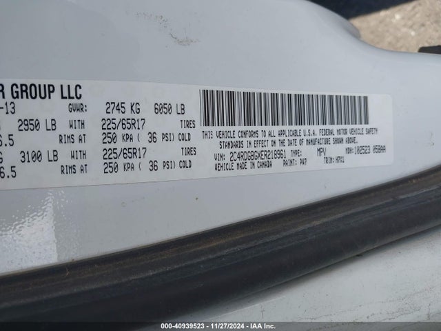 Dodge Grand Caravan American Value Pkg 2014 2C4RDGBGXER218961 Image 9