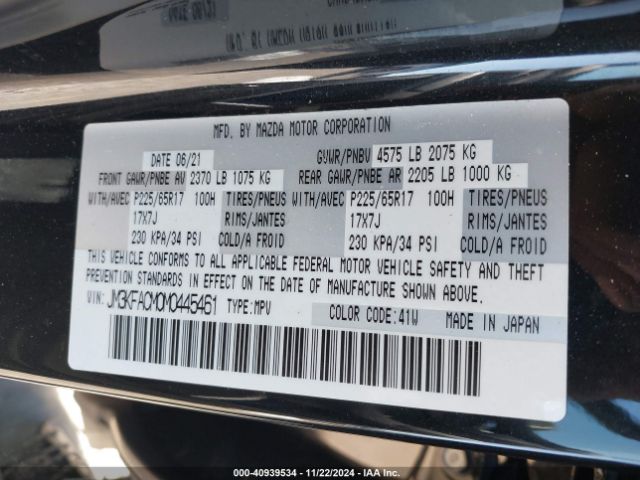 JM3KFACM0M0445461 Mazda Cx-5 Touring