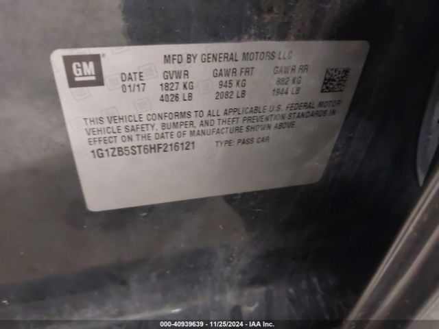 1G1ZB5ST6HF216121 Chevrolet MALIBU LS
