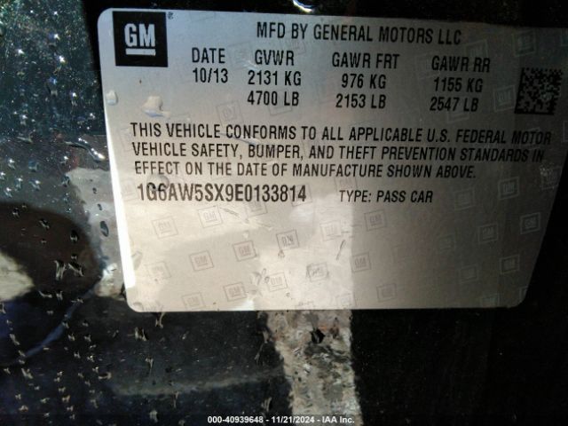 1G6AW5SX9E0133814 Cadillac Cts Standard