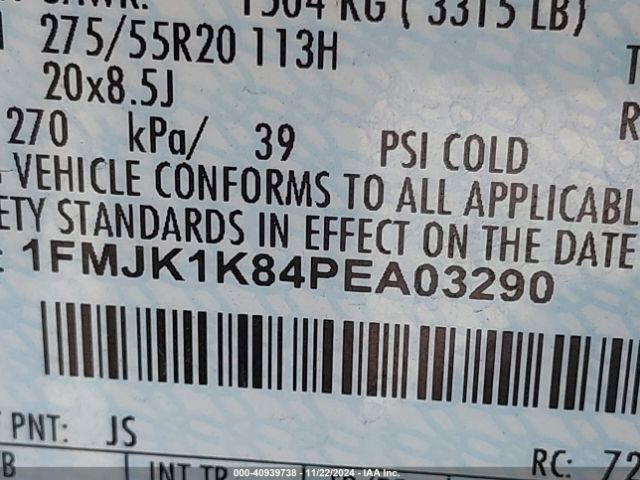 1FMJK1K84PEA03290 Ford Expedition Limited Max