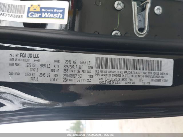 1C4PJLLBXLD615534 Jeep Cherokee Latitude Plus Fwd