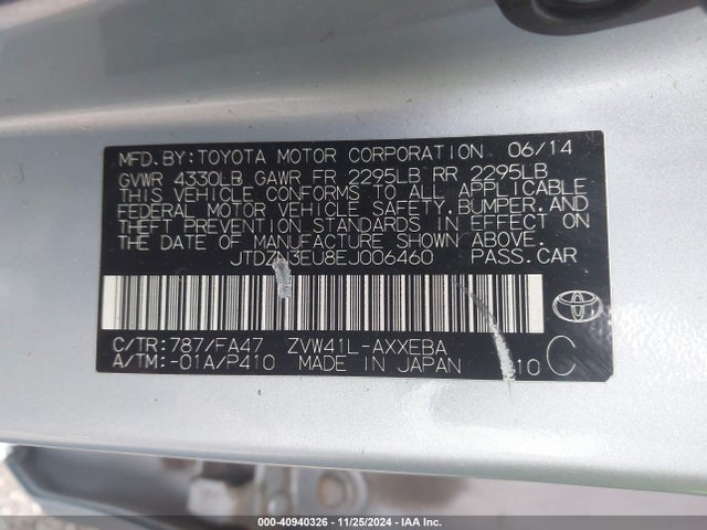 Toyota Prius V Two 2014 JTDZN3EU8EJ006460 Image 9