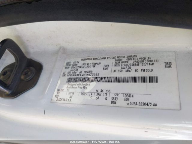 1FDSS3EL4EDA72385 Ford E-350 Super Duty Commercial