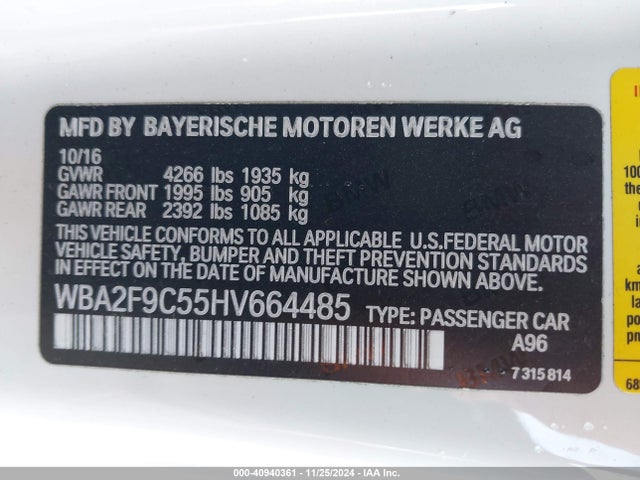 BMW 230I 2017 WBA2F9C55HV664485 Image 9
