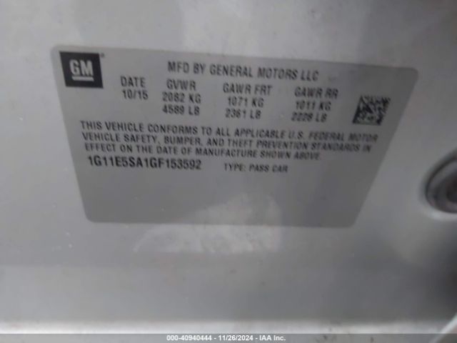 1G11E5SA1GF153592 Chevrolet Malibu Limited Ltz