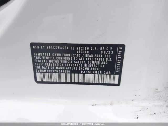 3VWBM7BUXPM044680 Volkswagen Jetta 1.5t Sport