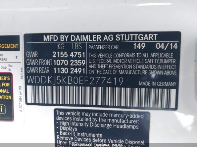 WDDKJ5KB0EF277419 Mercedes-Benz E 350