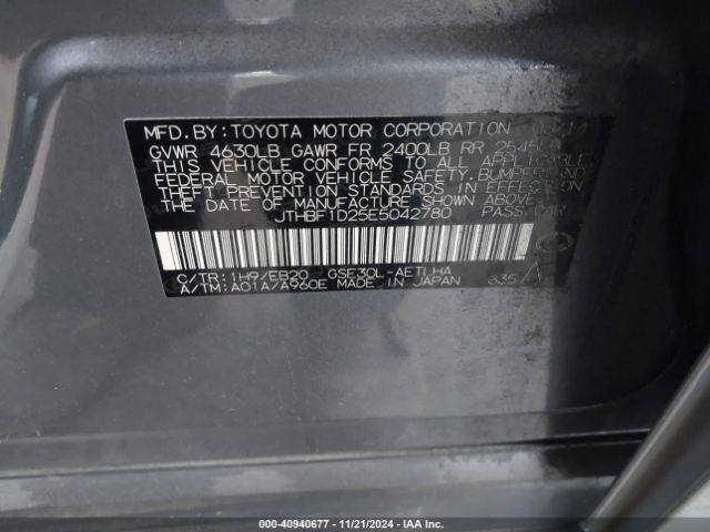 JTHBF1D25E5042780 Lexus IS 250