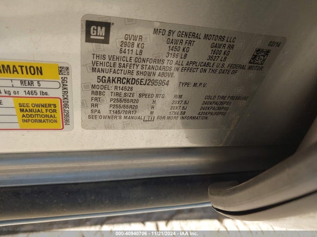5GAKRCKD6EJ295964 Buick Enclave Premium