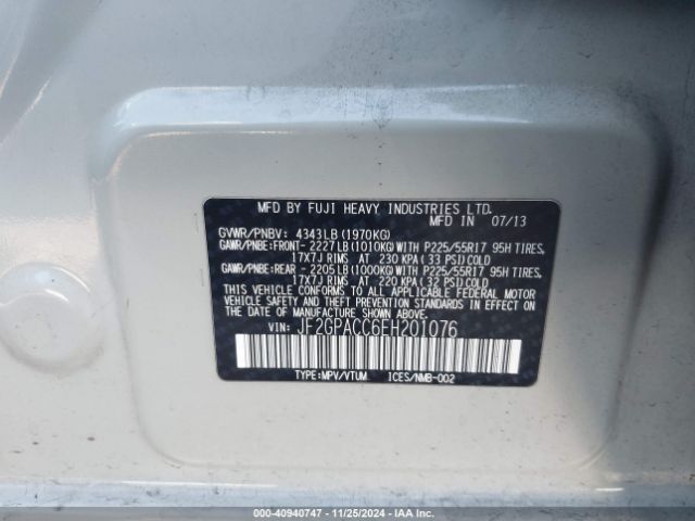 JF2GPACC6EH201076 Subaru Xv Crosstrek 2.0i Premium