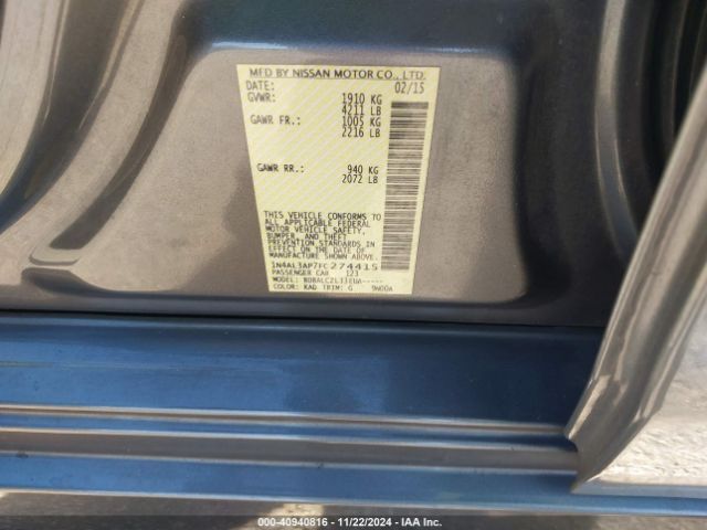1N4AL3AP7FC274415 Nissan Altima 2.5/2.5 S/2.5 Sl/2.5 Sv