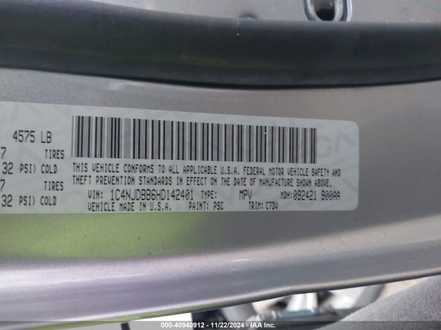 1C4NJDBB6HD142401 Jeep Compass Sport 4x4