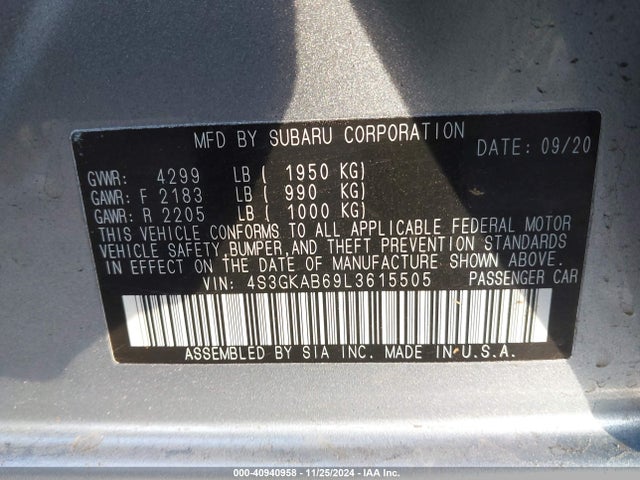4S3GKAB69L3615505 Subaru IMPREZA SEDAN