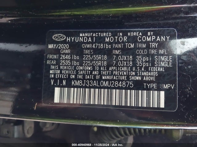 Hyundai Tucson Ultimate 2021 KM8J33AL0MU284875 Image 9
