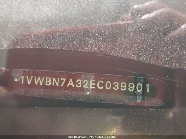 1VWBN7A32EC039901 Volkswagen Passat 2.0l Tdi Se