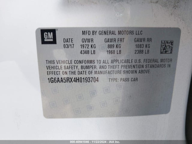 2017 CADILLAC ATS 1G6AA5RX4H0193704 Photo 8