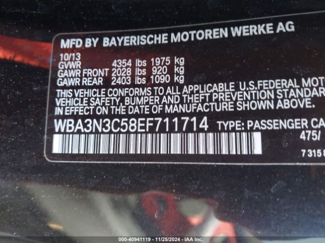 WBA3N3C58EF711714 BMW 428i
