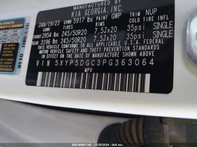 5XYP5DGC3PG363064 KIA Telluride Sx Prestige