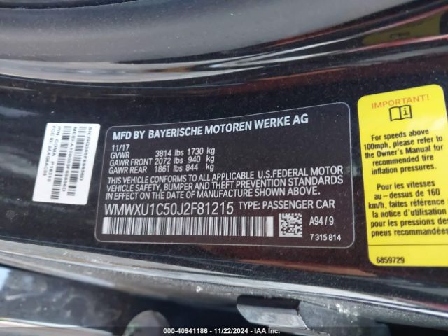 WMWXU1C50J2F81215 Mini Hardtop Cooper