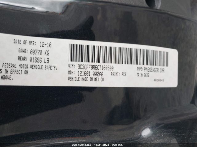 2012 FIAT 500 3C3CFFBR6CT100500 Photo 8