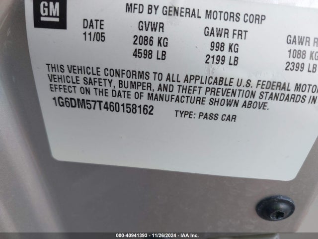 2006 CADILLAC CTS 1G6DM57T460158162 Photo 8