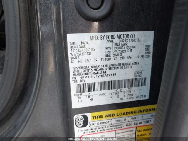 1FMJU1JT2HEA27119 Ford Expedition Xlt