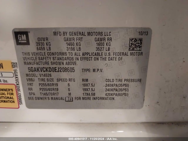 5GAKVCKD0EJ208605 Buick Enclave Premium