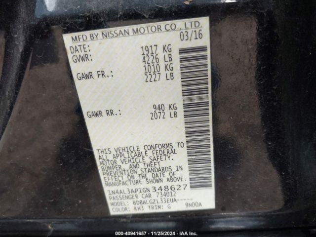 1N4AL3AP1GN348627 Nissan Altima