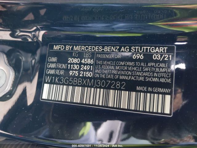 2021 MERCEDES-BENZ AMG A 35 W1K3G5BBXMJ307282 Photo 8