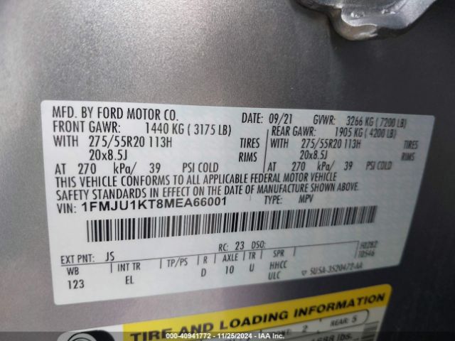 1FMJU1KT8MEA66001 Ford Expedition Limited