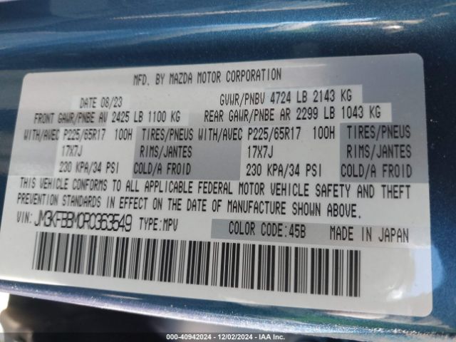 JM3KFBBM0R0363549 Mazda Cx-5 2.5 S Select