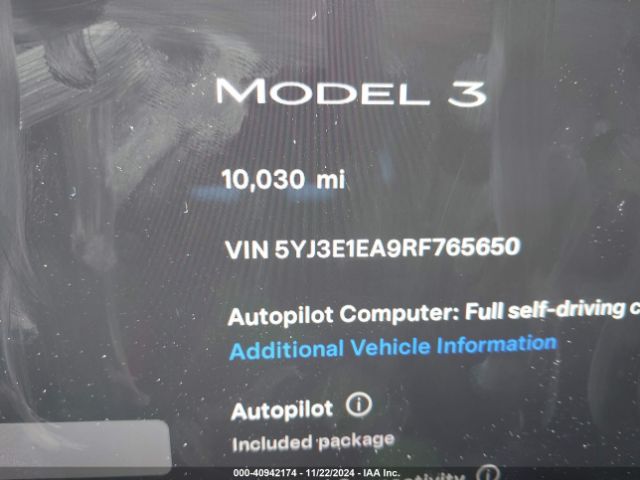 5YJ3E1EA9RF765650 Tesla Model 3 Rear-wheel Drive