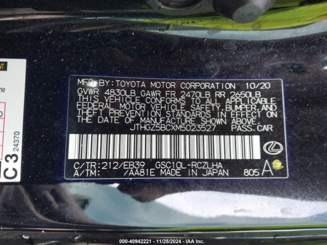 2021 LEXUS RC 350 JTHGZ5BCXM5023527 Photo 8