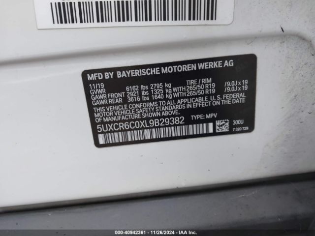 5UXCR6C0XL9B29382 BMW X5 Xdrive40i