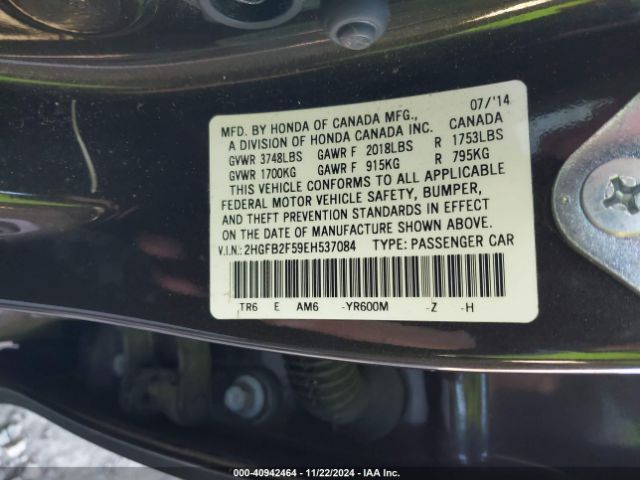 2HGFB2F59EH537084 Honda Civic Lx