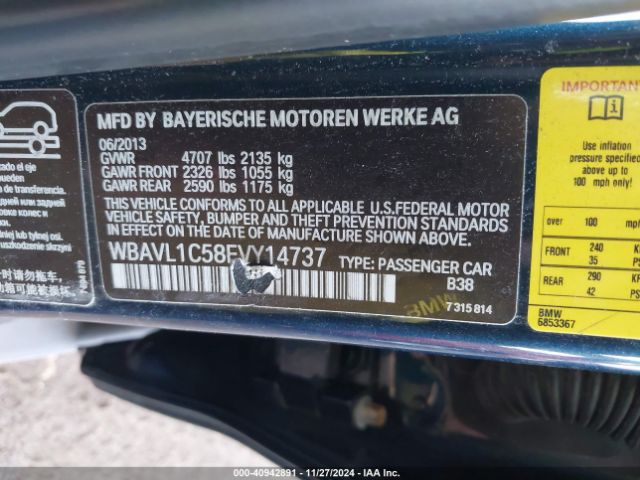 WBAVL1C58EVY14737 BMW X1 Xdrive28i