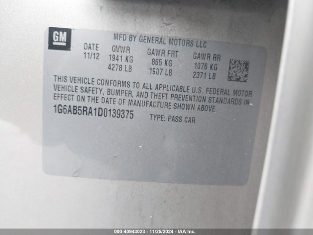 2013 CADILLAC ATS 1G6AB5RA1D0139375 Photo 8