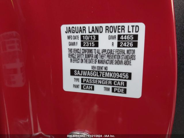 SAJWA6GL7EMK09456 Jaguar F-type V8 S