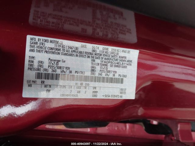 1FADP5CU4EL511456 Ford C-max Energi Sel
