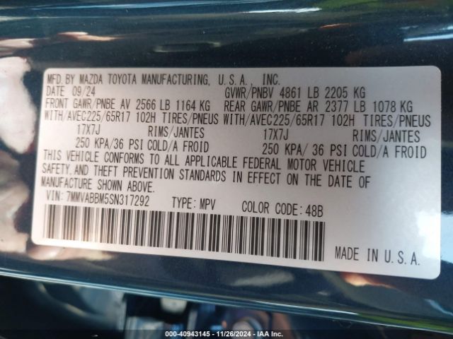 7MMVABBM5SN317292 Mazda Cx-50 2.5 S Preferred Package