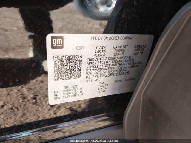 2024 CHEVROLET TRAX KL77LFE25RC230578 Photo 8
