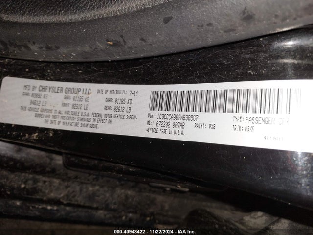 Chrysler 200 Limited 2015 1C3CCCAB8FN538967 Image 9