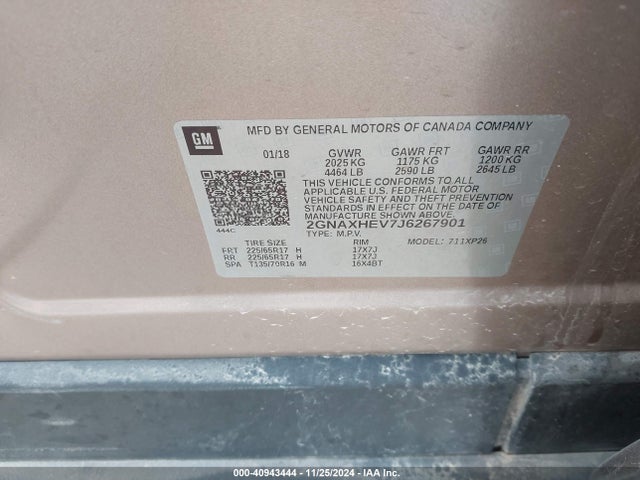 Chevrolet EQUINOX LS 2018 2GNAXHEV7J6267901 Image 9