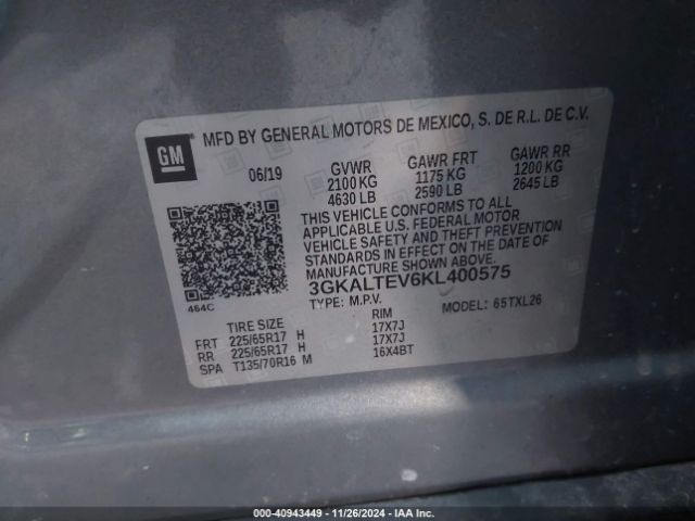 3GKALTEV6KL400575 GMC Terrain Sle