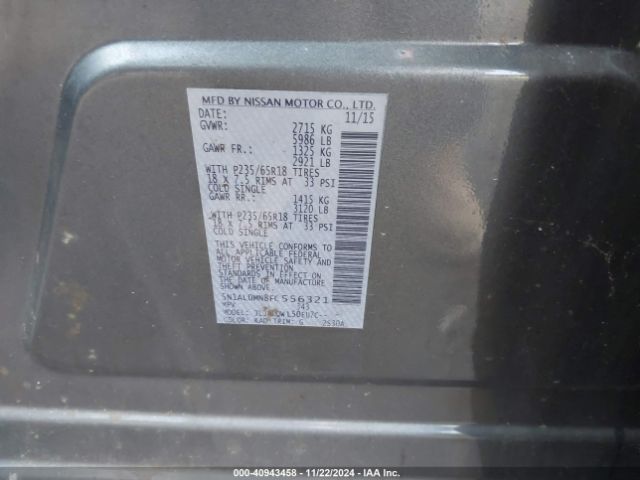 5N1AL0MN8FC556321 Infiniti QX60