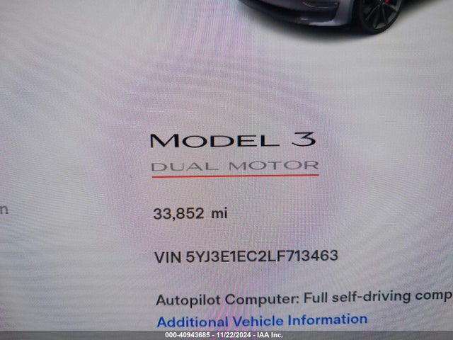 Tesla Model 3 Performance Dual Motor All-wheel Drive 2020 5YJ3E1EC2LF713463 Image 14