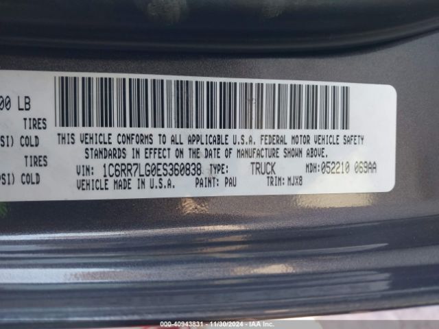 1C6RR7LG0ES360838 RAM 1500 Big Horn