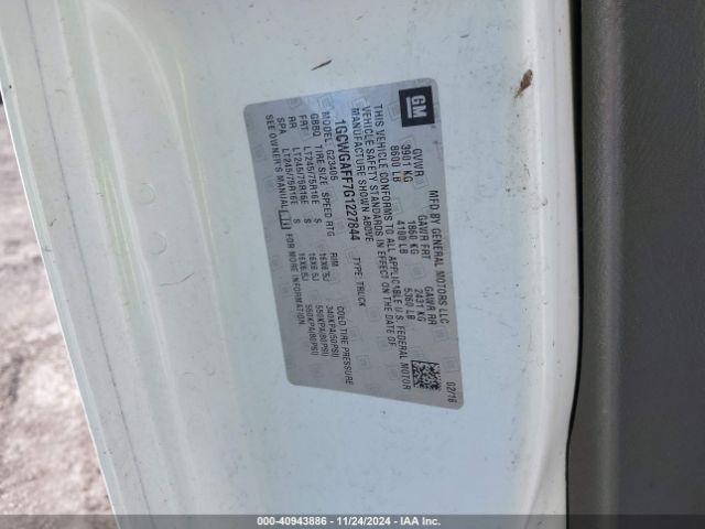 1GCWGAFF7G1227844 Chevrolet Express 2500 Work Van
